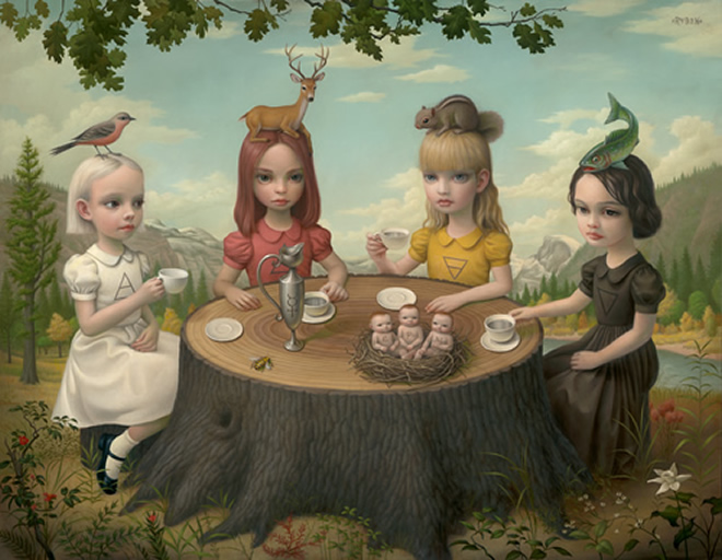 surrealism art by Mark Ryden, illustrations